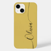 Gold Black Elegant Calligraphy Script Name Case-Mate iPhone Case (Achterkant)