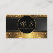 Gold Black Elegant QR Code Visitekaartje 19 (Achterkant)