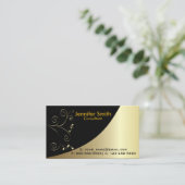 Gold Black Elegant Visitekaartje (Staand voorkant)