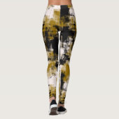 Gold Black en White Leggings (Achterkant)