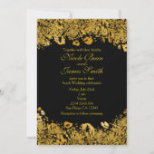 Gold & Black Exotic Jungle Cheetah Invitations (Devant)