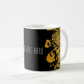 Gold & Black Exotic Oerwoud Cheetah Glam Coffee Te Koffiemok (Voorkant rechts)