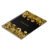 Gold & Black Exotic Oerwoud Elegant Glam Cheetah Notitieboek (Linkerzijde)