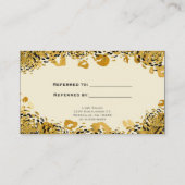 Gold & Black Exotic RÉFÉREZ UNE Carte Client AMIE (Dos)