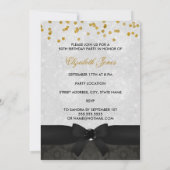 Gold & Black Fabulous 50e anniversaire Invitation  (Dos)