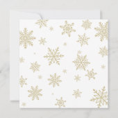 Gold & Black Festive Snowflakes Photo Holiday Kaar (Achterkant)