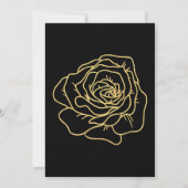 Gold Black Floral Surprise 50e Gouden Jubileum Kaart (Achterkant)