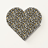 Gold Black Glam Leopard Print Notitieboek (Achterkant)