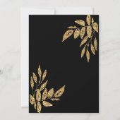 Gold Black Glitter 50th Birthday Celebration Kaart (Achterkant)