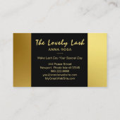 *~* Gold Black Glitter Lashes Extensions Brows Visitekaartje (Achterkant)