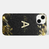 Gold Black Glittery Sparkly Stijlvol Modern Glam Case-Mate iPhone Case (Achterkant (horizontaal))