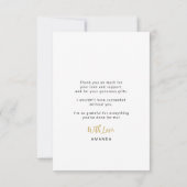 Gold black graduatie cap eenvoudig script bedankt (Achterkant)