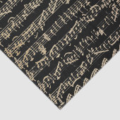 Gold Black Handwrited Sheet Music Tissuepapier (Detail)