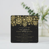 Gold & Black Holiday Weddenschap Save the Date Kaart (Staand voorkant)