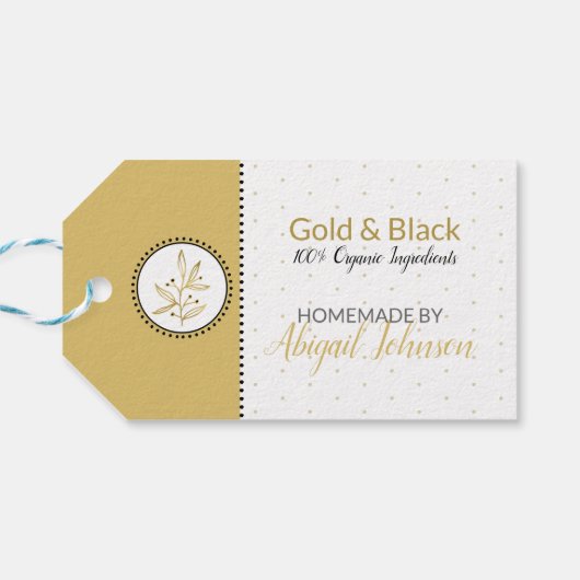 Gold & Black Homemade Bath & Body Label | LABEL Cadeaulabel (Achterkant Horizontaal)