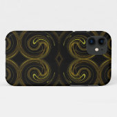 Gold & Black iPhone 5 Aangepaste Hoesje-Mate-ID Case-Mate iPhone Case (Achterkant (horizontaal))