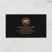 Gold Black Layers Handyman Tools Icons Builder Visitekaartje (Achterkant)