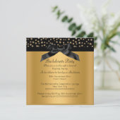 GOLD BLACK LEOPARD DIAMOND BACHELORETTE INVITATION (Debout devant)