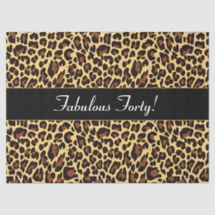 Gold Black Leopard Fabulous 40 Birthday A23 Tissuepapier