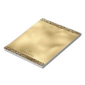 Gold Black Leopard-printer op maat Notitieblok (Gedraaid)