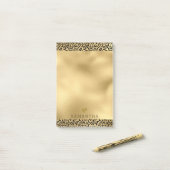 Gold Black Leopard-printer op maat Post-it® Notes (Op bureau)