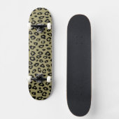 Gold Black leopard-printer Skateboard (Voorkant)