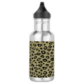 Gold Black leopard-printer Waterfles (Rechts)