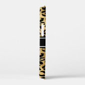 Gold Black Leopard Spots Monogram Case-Mate iPhone Case (Achterkant / Rechts)