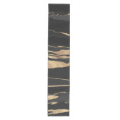 Gold Black Marble Abstract schilderen Medium Tafelloper (Voorkant)
