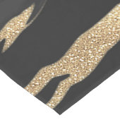 Gold Black Marble Abstract schilderen Medium Tafelloper (Hoek)