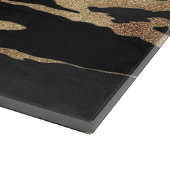 Gold Black Marble Abstract schilderen Snijplank (Hoek)