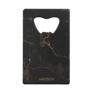 Gold Black Marmer Kredietkaart Flessenopener
