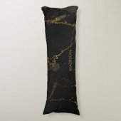 Gold Black Marmer Lichaamskussen (Voorkant Verticaal)
