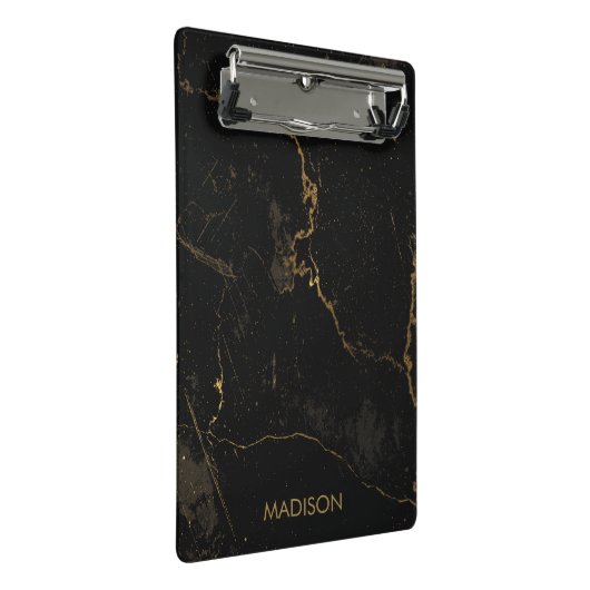 Gold Black Marmer Mini Klembord (Schuin)