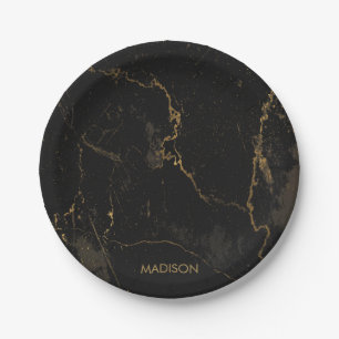 Gold Black Marmer Papieren Bordje