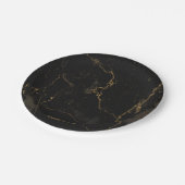 Gold Black Marmer Papieren Bordje (Gekanteld)