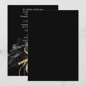 Gold Black Masquerade Ball Quinceanera Invitation (Devant / Derrière)