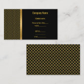 GOLD BLACK MERMAID THEMA TRIM VISITEKAARTJE (Voorkant / Achterkant)