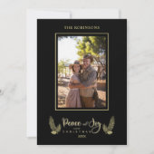 Gold Black Minimalist Chic-kerstfotoserie (Voorkant)