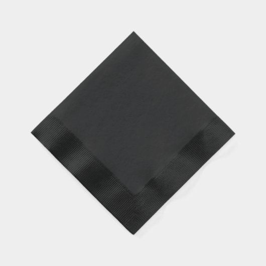 Gold & Black Modern Christmas Foil Stamped Napkins (Droite)