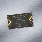 Gold Black Modern Design Magnet Carte de visite (In Situ)