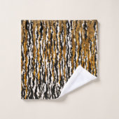 Gold & Black Modern Safari Rain Jungle Glam (Gant de toilette)