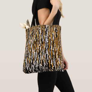 Gold & Black Modern Safari Rain Oerwoud Glam Draagtas