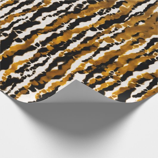 Gold & Black Modern Safari Rain Oerwoud Glam Party Cadeaupapier (Hoek)