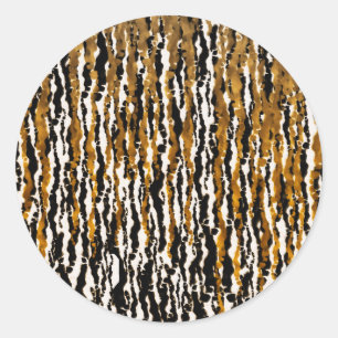Gold & Black Modern Safari Rain Oerwoud Glam Party Ronde Sticker