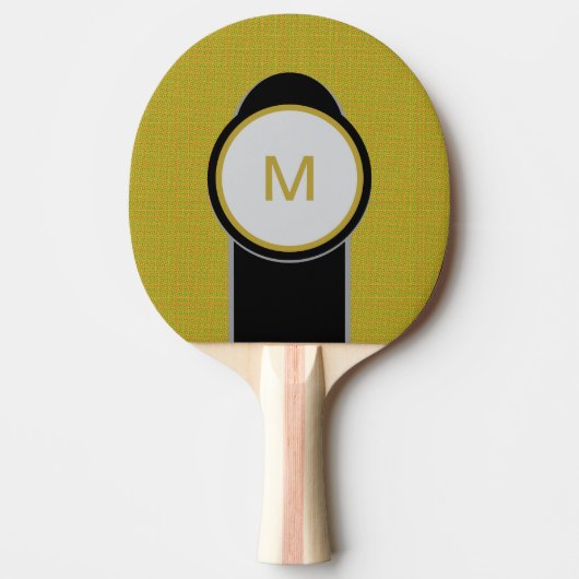 Gold Black Monogram Tafeltennisbatje (Voorkant)