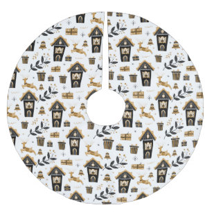 Gold Black Nordic Reindeed House Kerstmis Kerstboom Rok