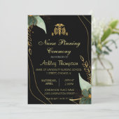 Gold Black Nuring Pinning Cérémonie Invitations (Debout devant)