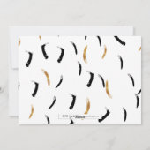 Gold & Black Paint Joyeux Carte photo du Nouvel An (Dos)