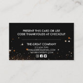 Gold Black Parties scintillant Beauté Salon Carte  (Dos)